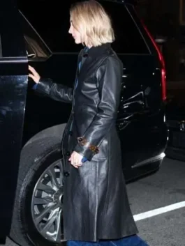 The Outrun Saoirse Ronan Black Leather Coat