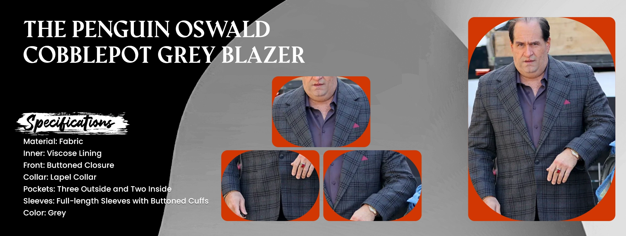 The Penguin Oswald Cobblepot Grey Blazer