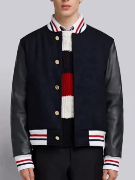Thom Browne Blue Varsity Jacket
