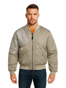 Trimmed Shell Bomber Jacket