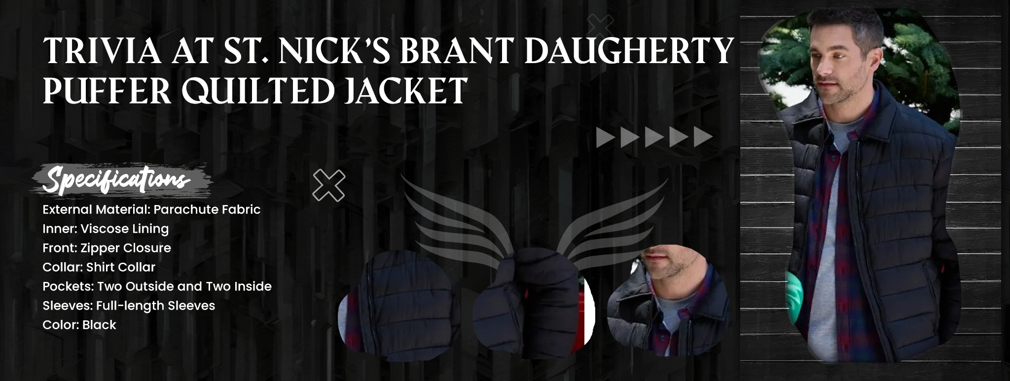 Trivia at St. Nick&rsquo;s Brant Daugherty Puffer Quilted Jacket