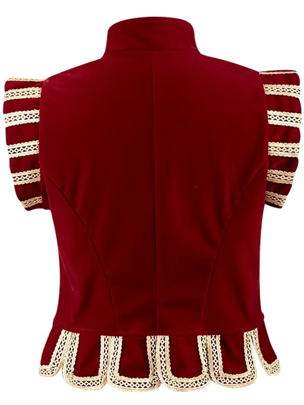 Tudor Renaissance Red Velvet Vest