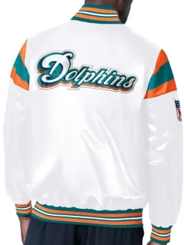 Authentic Miami Dolphins Throwback Jacket – Premium Starter Satin Design