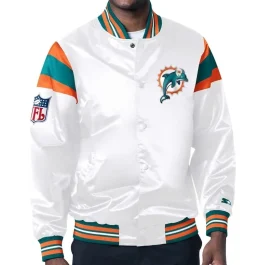 Authentic Miami Dolphins Throwback Jacket – Premium Starter Satin Design