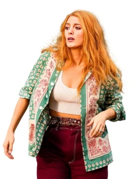 It Ends With Us 2024 Blake Lively Paisley Shirt