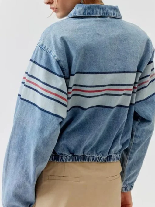 amirah j denim bomber jacket