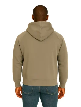 Gray Essentials Pullover Hoodie (Back)