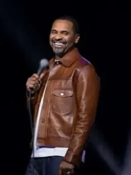 mike epps brown leather jacket