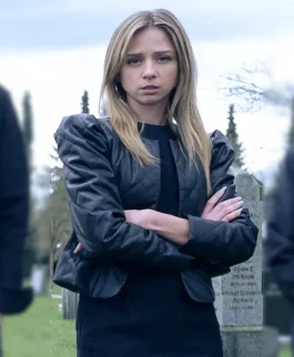 Anna Lore black leather jacket