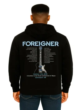 Hall Of Fame Foreigner Zip up Hoodie (Back)