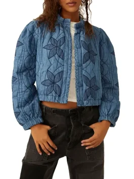 JoAnna Garcia Blue Cotton Denim Jacket - 2025 jacket trends