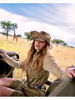 Sydney Sweeney Olive Safari Jacket
