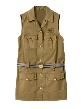 Sydney Sweeney Olive Safari Jacket