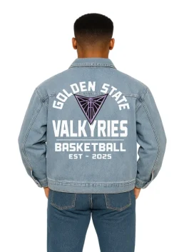 Unisex Golden State Valkyries Denim Full-Zip Jacket (Back)