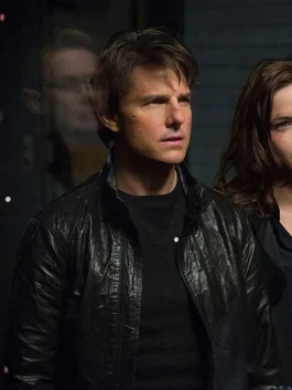 Tom Cruise Mission Impossible Rogue Nation leather jacket