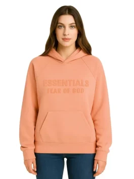 Fear of God Essentials Hoodie Coral