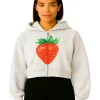 STRAWBERRY ZIP RECTANGLE HOODIE
