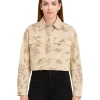 Brunello Cucinelli Herbarium Paillette Cropped Shirt Jacket