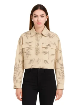 Brunello Cucinelli Herbarium Paillette Cropped Shirt Jacket
