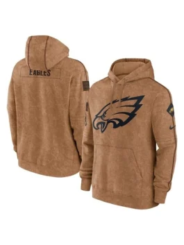 Eagles Brown Hoodie Back And Front