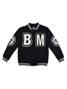 Front-Side-Of-The-Bape-Baby-Milo-Black-Varsity-Jacket