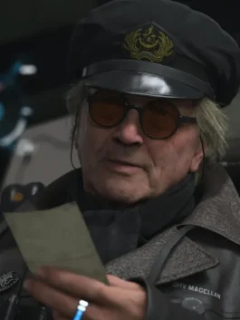 George Miller Death Stranding 2 Tarman Black Leather Coat