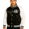 Mens WWE CM Punk Black Bomber Jacket
