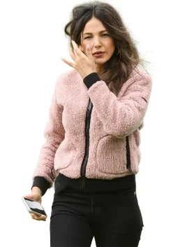 Michelle Keegan Sherpa Bomber Jacket