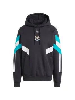 Newcastle United FC Originals hoodie in black with Adidas logo and club crest