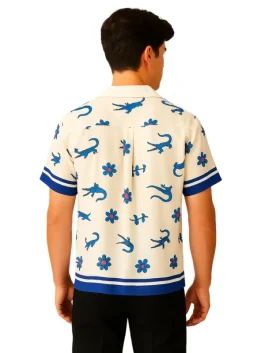 Sam Nivola Summer Crocodile Print T shirt (Back)