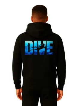 Scuba diving Hoodie for Men (Back)