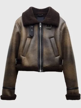 Tracker S2 Sofia Pernas Shearling Jacket Front