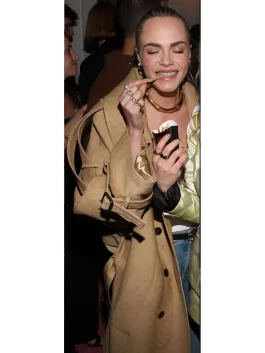 W Magazine Party 2025 Cara Delevingne Coat side