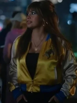 Wild Cards S2 Vanessa Morgan Embroidered Bomber Jacket new