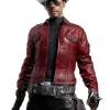Video Game PUBG Red Quilted Leather Jacket