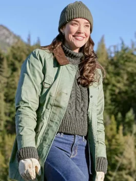 A Picture of Her 2023 Rhiannon Fish Tea Green Jacket