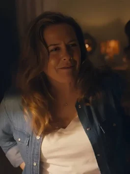 Alicia Silverstone Irish Blood Denim Jacket Front Look