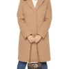 Aline Womens Regular Fit Beige Wool Coat