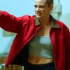 American Sweatshop Lili Reinhart Red Jacket Front Look