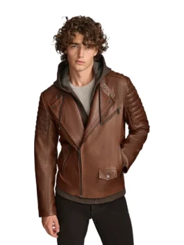 Andres Moto Jacket With Zip Off Hood