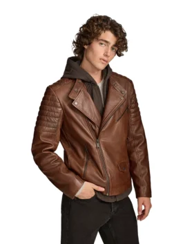 Andres Moto Jacket With Zip Off Hood