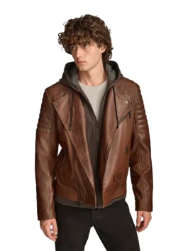 Andres Moto Jacket With Zip Off Hood