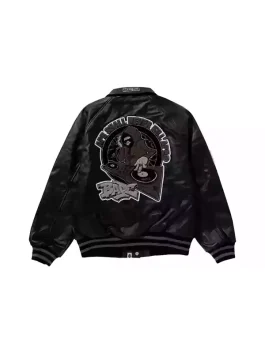 A Bathing Ape (B)ape Leather Varsity Jacket | America Jackets