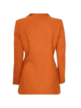 Barbara Womens 34 Length Rust Wool Overcoat