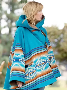 Beth Dutton Blue Poncho