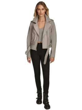Carly Genuine Leather Moto Jacket