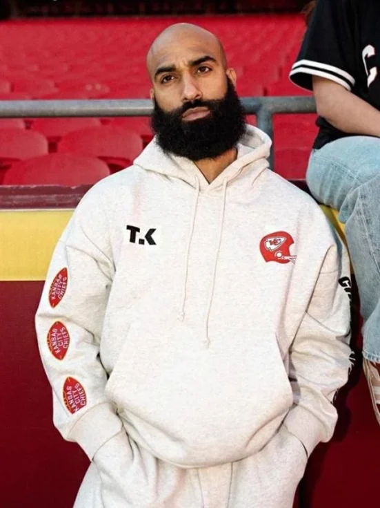 Chiefs Vintage Patchwork Hoodie Front Look men