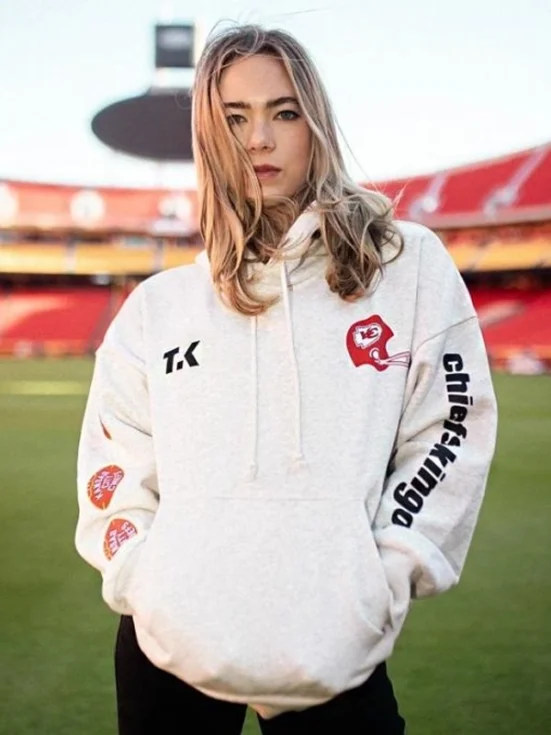 Chiefs Vintage Patchwork Hoodie Front Look