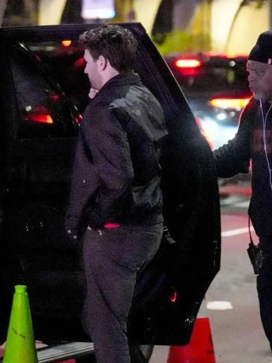 Chris Evans Materialists Black Jacket Back look