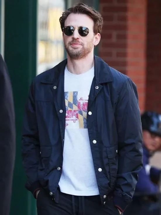 Chris Evans Materialists Black Jacket Front look